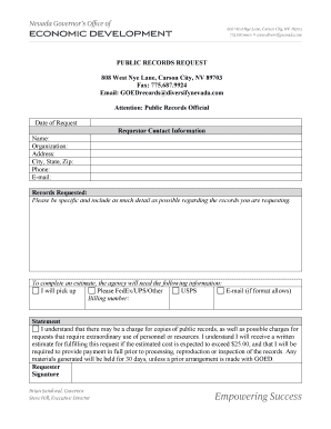 Public Records Request Form