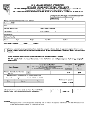 Nevada Antelope Hunt Application