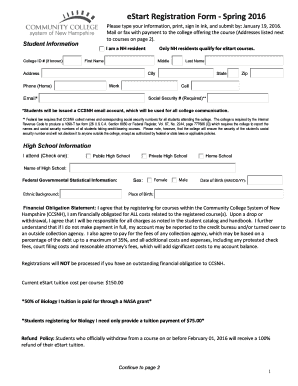 eStart Registration Form
