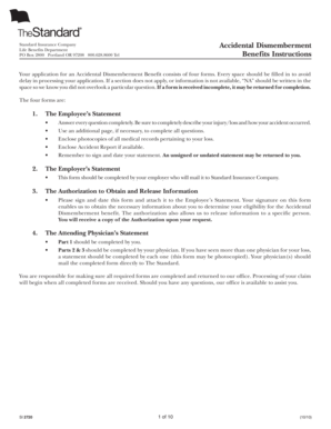 Accidental Dismemberment Benefit Claim Form
