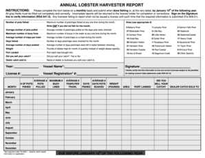 Annual Lobster Harvester Report