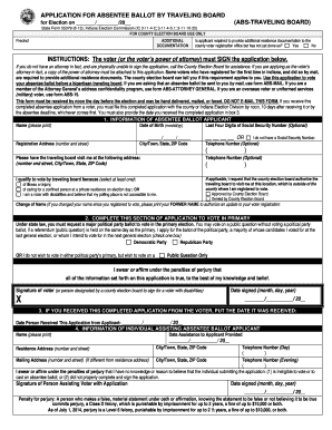 Indiana Absentee Ballot Application