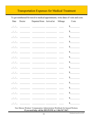 Medical Travel Expense Reimbursement Form