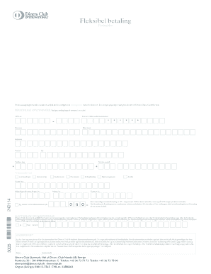Diners Club Credit Card Application