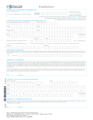 Diners Club Family Card Application