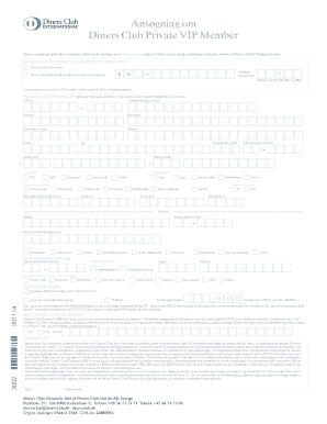 Diners Club Private VIP Member Application