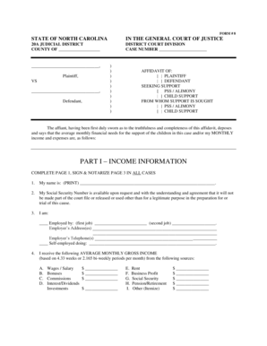 FORM 8 STATE OF NORTH CAROLINA IN THE GENERAL COURT OF - nccourts