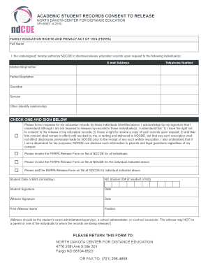 FERPA Student Records Consent Form