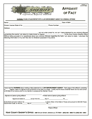 Affidavit of Fact