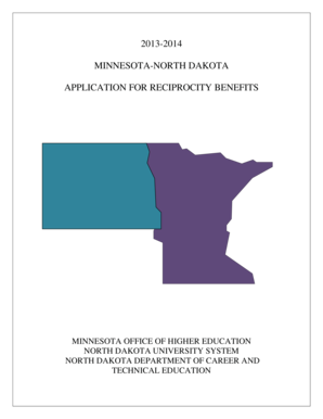 Minnesota-North Dakota Tuition Reciprocity Application