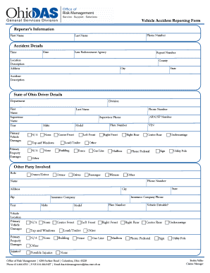 Ohio Vehicle Accident Reporting Form