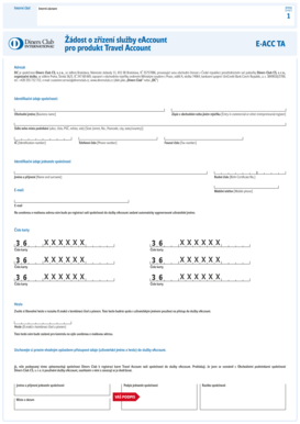 Travel Account eAccount Service Request