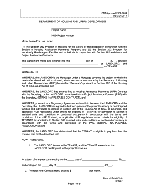 HUD Model Lease Agreement