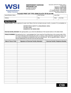 Workforce Safety Exercise Log Form
