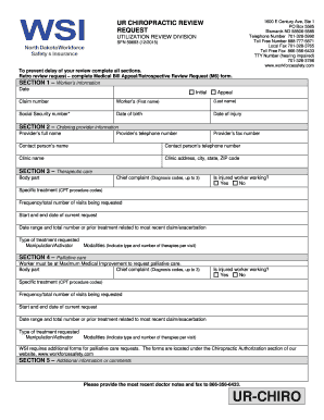 Chiropractic Review Request Form