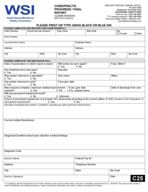 Workers' Compensation Medical Report Form
