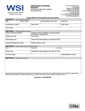 North Dakota Utilization Review Form