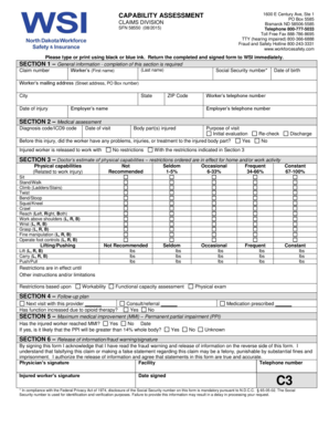 Workers' Compensation Medical Assessment Form
