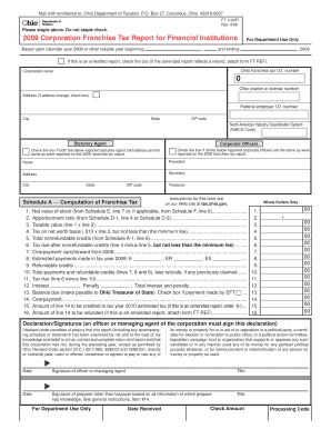 Ohio Corporation Franchise Tax Report
