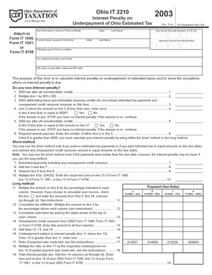 Ohio IT 2210 Form