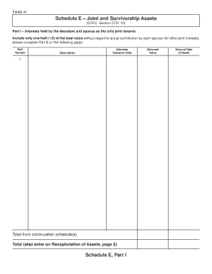 Ohio Joint and Survivorship Assets Form