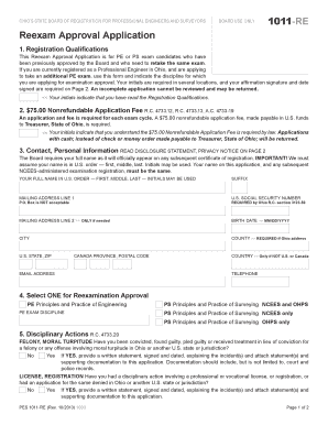 Ohio Reexam Approval Application
