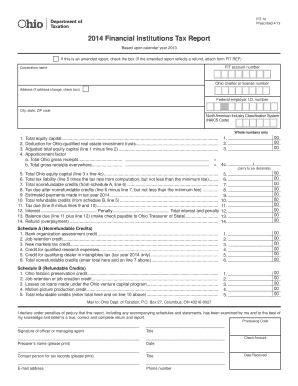 Ohio Financial Institutions Tax Report