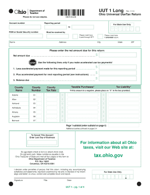 Ohio Universal Use Tax Return