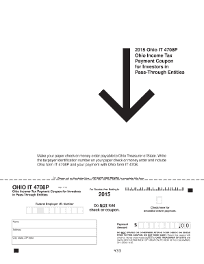 Ohio IT 4708P Payment Coupon