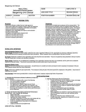 Ohio State Employee Performance Review Form