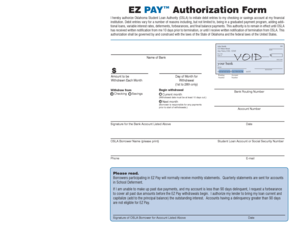 EZ Pay Authorization Form
