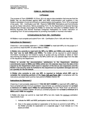 Pennsylvania MBE/WBE Certification Form