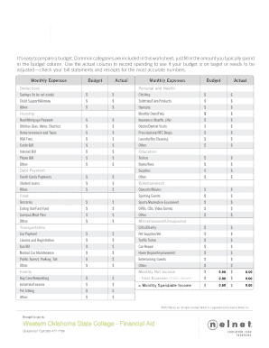 Budget Worksheet
