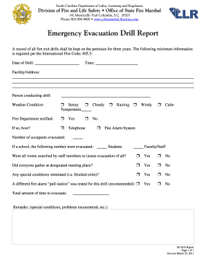 Emergency Evacuation Drill Report