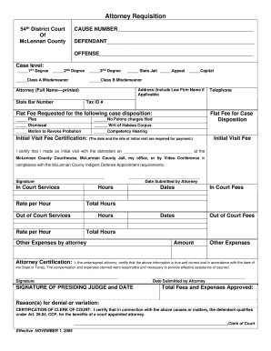 Attorney Requisition Form