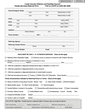 Lorain County Family Services Referral Form