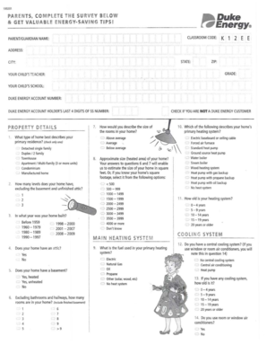 Duke Energy Home Energy Survey