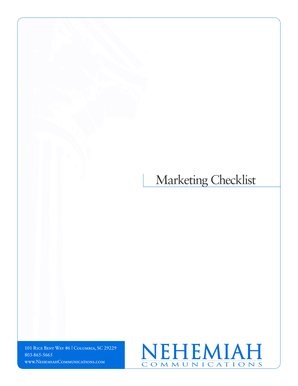 Marketing Checklist Template