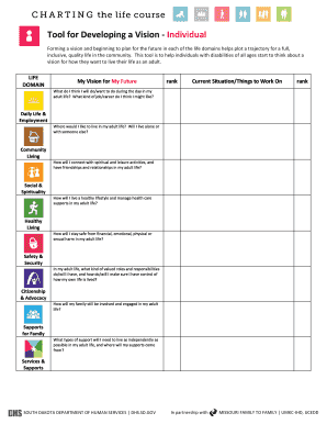 Vision Planning Tool for Individuals with Disabilities