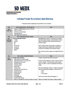 Individual Provider Re-enrollment Form