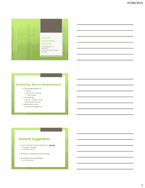 CACFP Production Records Form