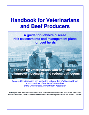 Johne's Disease Risk Assessment Handbook