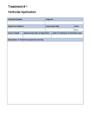 Herbicide Application Form
