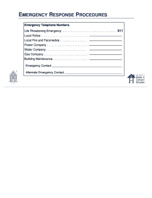 Emergency Response Procedures