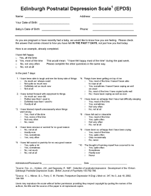Edinburgh Postnatal Depression Scale