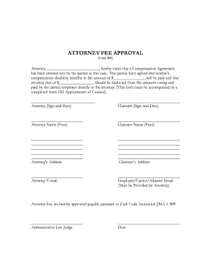 Attorney Fee Approval Form