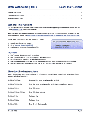 1099 template excel