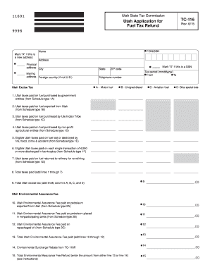 Utah Fuel Tax Refund Application