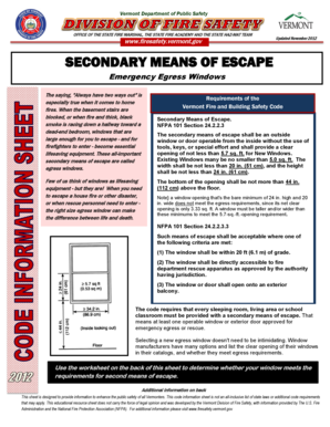 Vermont Emergency Egress Window Requirements