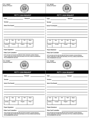 Petty Cash Request Form